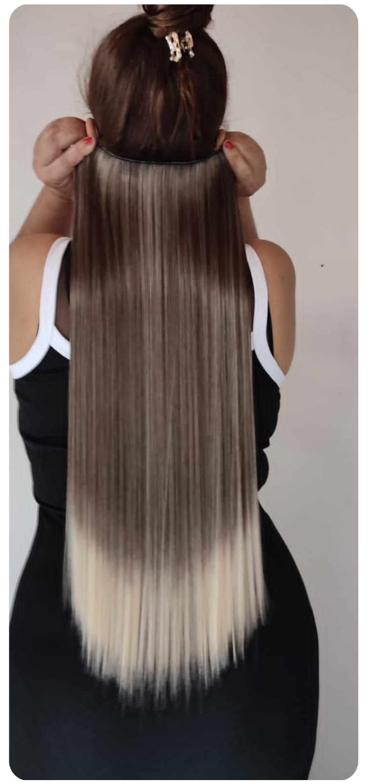 Extensiones de Cabello Semi Humanas Lisa