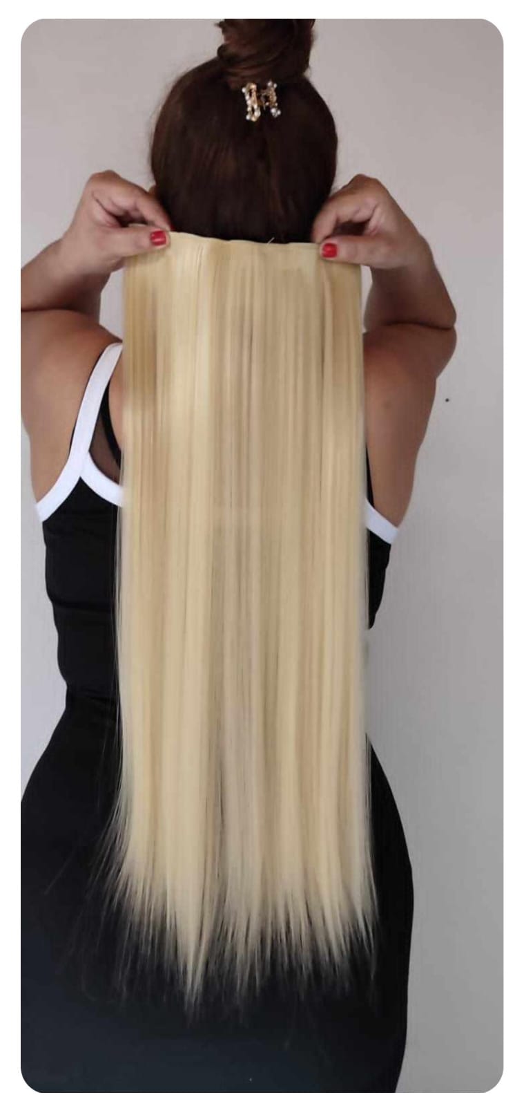 Extensiones de Cabello Semi Humanas Lisa