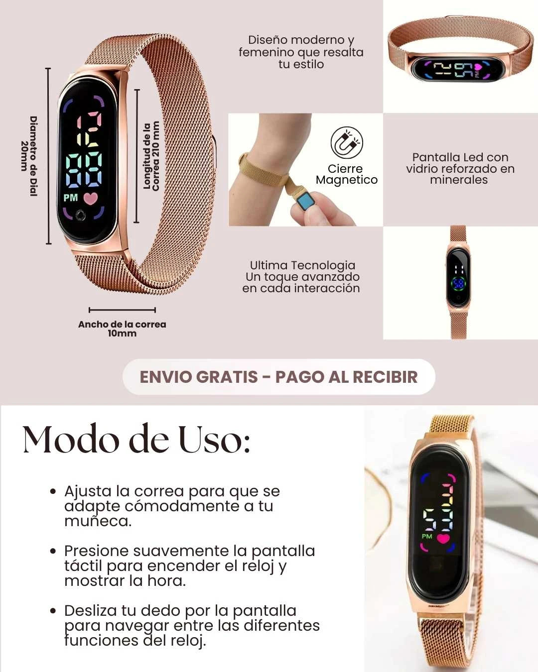 Reloj Electrónico Led de Moda