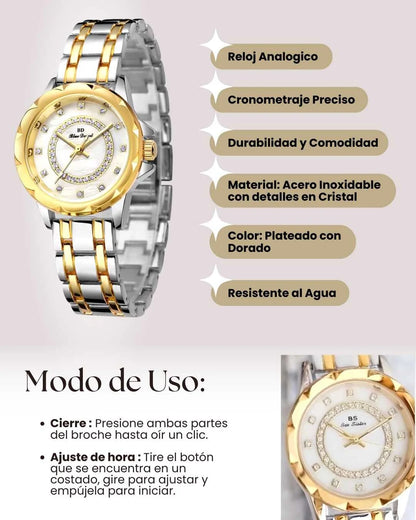 Reloj de oro-plata