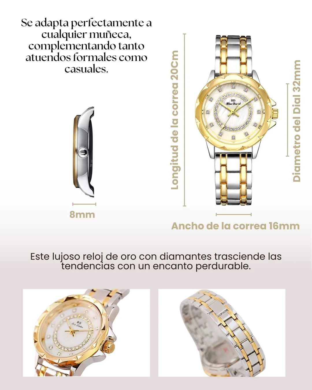 Reloj de oro-plata