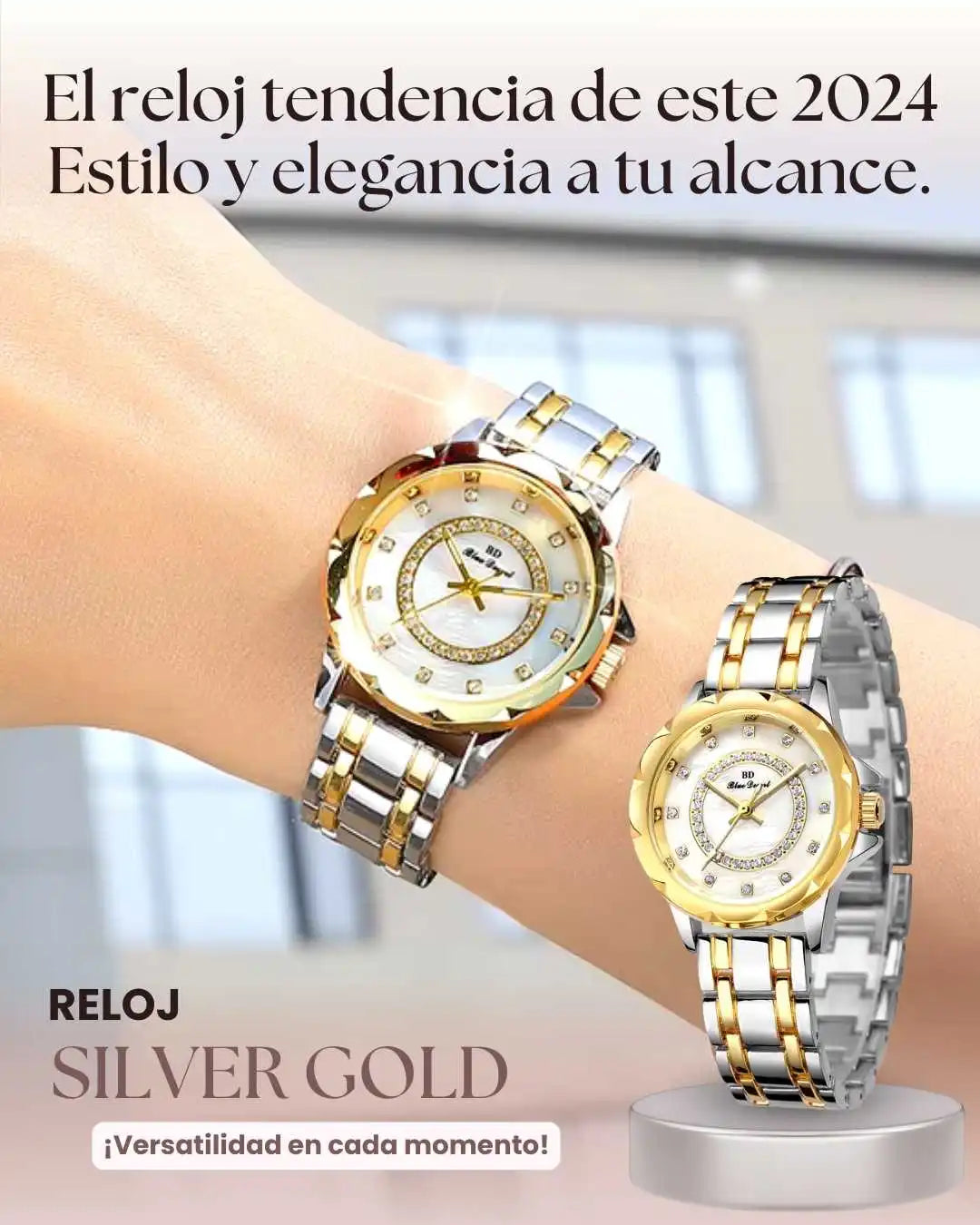 Reloj de oro-plata